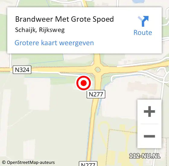 Locatie op kaart van de 112 melding: Brandweer Met Grote Spoed Naar Schaijk, Rijksweg op 28 juni 2022 21:09