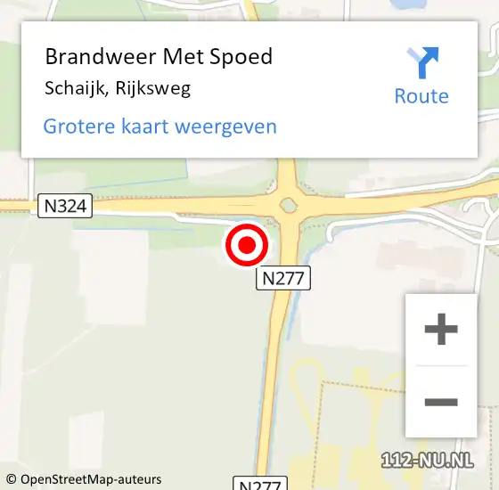 Locatie op kaart van de 112 melding: Brandweer Met Spoed Naar Schaijk, Rijksweg op 28 juni 2022 21:13