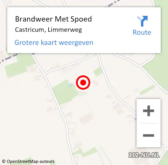 Locatie op kaart van de 112 melding: Brandweer Met Spoed Naar Castricum, Limmerweg op 2 juli 2022 08:38