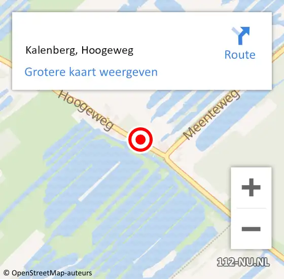 Locatie op kaart van de 112 melding:  Kalenberg, Hoogeweg op 2 juli 2022 16:14