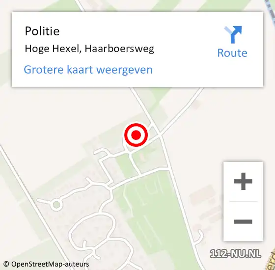 Locatie op kaart van de 112 melding: Politie Hoge Hexel, Haarboersweg op 3 juli 2022 12:02