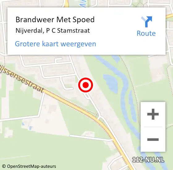 Locatie op kaart van de 112 melding: Brandweer Met Spoed Naar Nijverdal, P C Stamstraat op 4 juli 2022 04:04