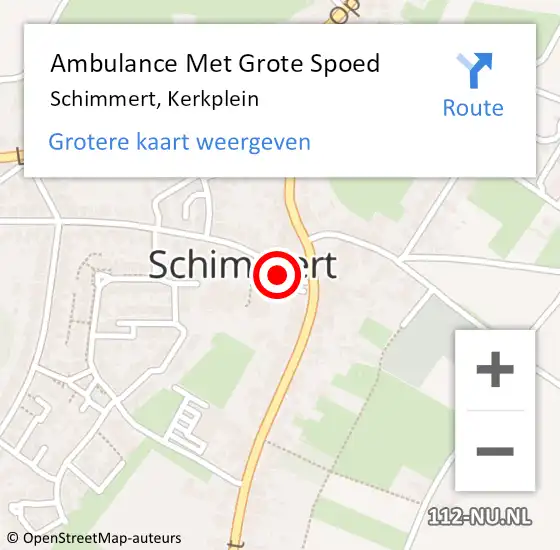 Locatie op kaart van de 112 melding: Ambulance Met Grote Spoed Naar Schimmert, Kerkplein op 22 juli 2014 08:51