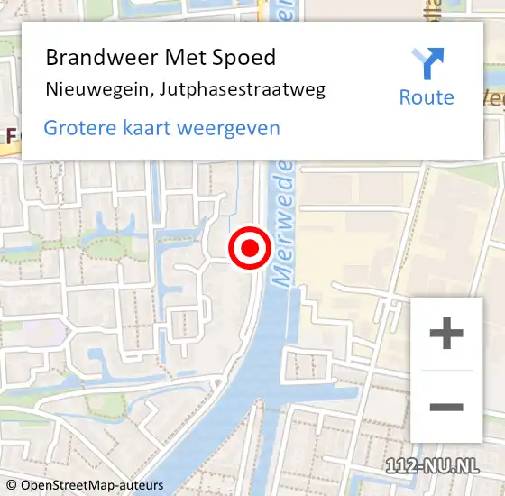 Locatie op kaart van de 112 melding: Brandweer Met Spoed Naar Nieuwegein, Jutphasestraatweg op 5 juli 2022 08:34