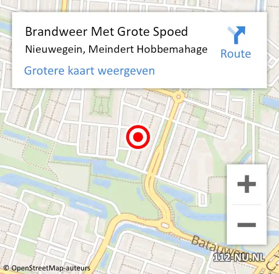 Locatie op kaart van de 112 melding: Brandweer Met Grote Spoed Naar Nieuwegein, Meindert Hobbemahage op 5 juli 2022 12:57