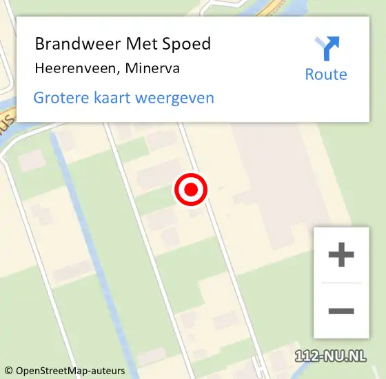 Locatie op kaart van de 112 melding: Brandweer Met Spoed Naar Heerenveen, Minerva op 5 juli 2022 20:15