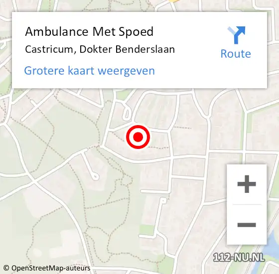 Locatie op kaart van de 112 melding: Ambulance Met Spoed Naar Castricum, Dokter Benderslaan op 9 juli 2022 23:43