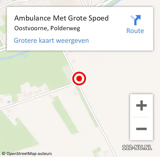 Locatie op kaart van de 112 melding: Ambulance Met Grote Spoed Naar Oostvoorne, Polderweg op 10 juli 2022 07:11