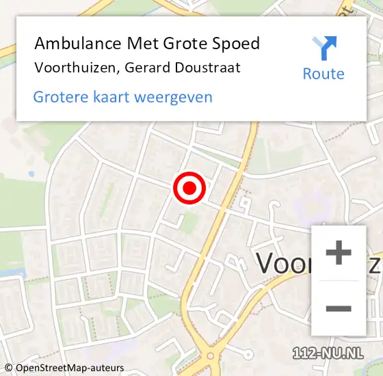 Locatie op kaart van de 112 melding: Ambulance Met Grote Spoed Naar Voorthuizen, Gerard Doustraat op 10 juli 2022 11:19