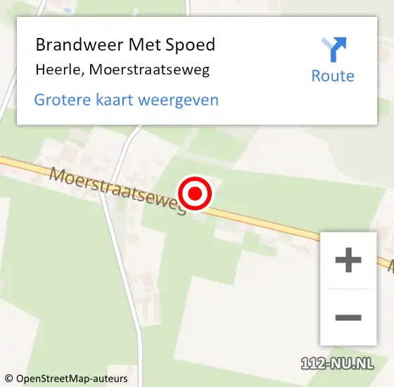 Locatie op kaart van de 112 melding: Brandweer Met Spoed Naar Heerle, Moerstraatseweg op 13 juli 2022 18:29