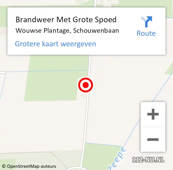 Locatie op kaart van de 112 melding: Brandweer Met Grote Spoed Naar Wouwse Plantage, Schouwenbaan op 13 juli 2022 23:14