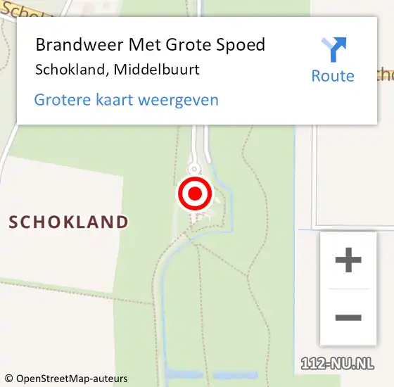 Locatie op kaart van de 112 melding: Brandweer Met Grote Spoed Naar Schokland, Middelbuurt op 17 juli 2022 02:28