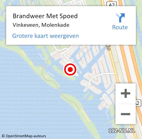Locatie op kaart van de 112 melding: Brandweer Met Spoed Naar Vinkeveen, Molenkade op 17 juli 2022 03:42