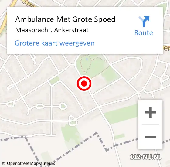 Locatie op kaart van de 112 melding: Ambulance Met Grote Spoed Naar Maasbracht, Ankerstraat op 23 juli 2014 13:59