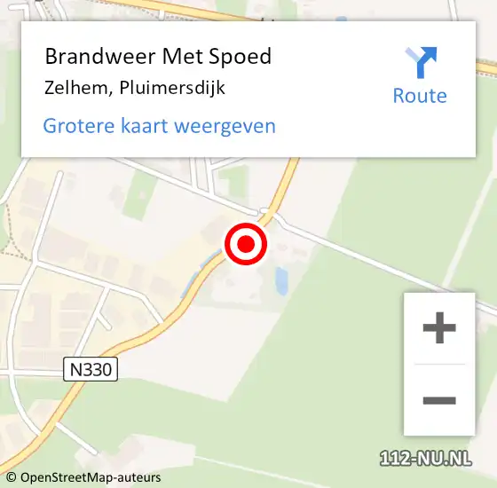 Locatie op kaart van de 112 melding: Brandweer Met Spoed Naar Zelhem, Pluimersdijk op 22 juli 2022 17:33