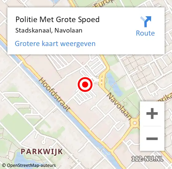 Locatie op kaart van de 112 melding: Politie Met Grote Spoed Naar Stadskanaal, Navolaan op 25 juli 2022 14:33