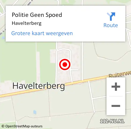 Locatie op kaart van de 112 melding: Politie Geen Spoed Naar Havelterberg op 29 juli 2022 21:32