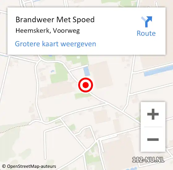Locatie op kaart van de 112 melding: Brandweer Met Spoed Naar Heemskerk, Voorweg op 2 augustus 2022 01:53