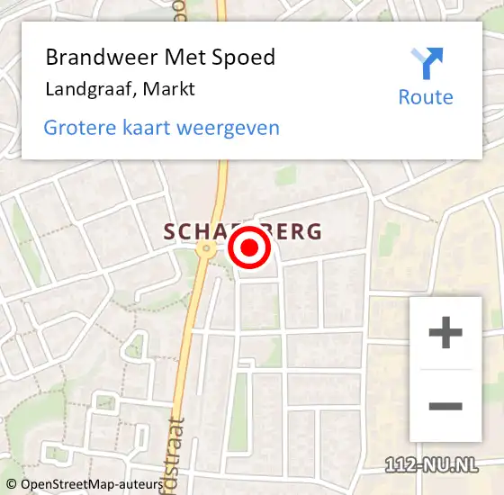 Locatie op kaart van de 112 melding: Brandweer Met Spoed Naar Landgraaf, Markt op 2 augustus 2022 14:33