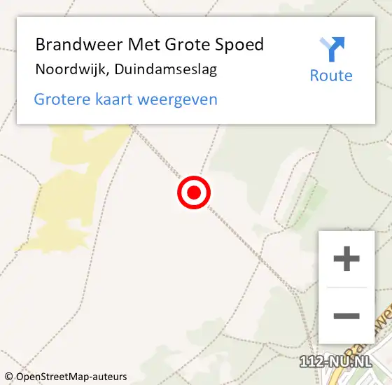Locatie op kaart van de 112 melding: Brandweer Met Grote Spoed Naar Noordwijk, Duindamseslag op 25 juli 2014 19:48
