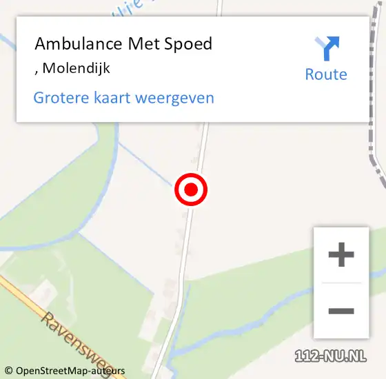 Locatie op kaart van de 112 melding: Ambulance Met Spoed Naar Oudenhoorn, Molendijk op 10 augustus 2022 06:03