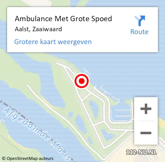 Locatie op kaart van de 112 melding: Ambulance Met Grote Spoed Naar Aalst, Zaaiwaard op 16 augustus 2022 23:06