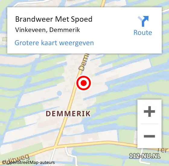 Locatie op kaart van de 112 melding: Brandweer Met Spoed Naar Vinkeveen, Demmerik op 18 augustus 2022 03:02