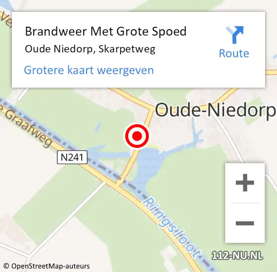 Locatie op kaart van de 112 melding: Brandweer Met Grote Spoed Naar Oude Niedorp, Skarpetweg op 20 augustus 2022 12:48