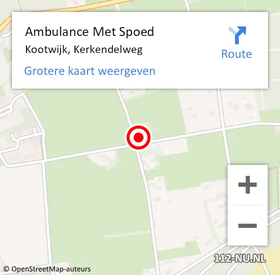 Locatie op kaart van de 112 melding: Ambulance Met Spoed Naar Kootwijk, Kerkendelweg op 21 augustus 2022 08:25