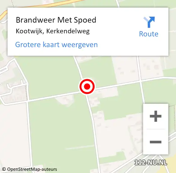 Locatie op kaart van de 112 melding: Brandweer Met Spoed Naar Kootwijk, Kerkendelweg op 21 augustus 2022 08:48