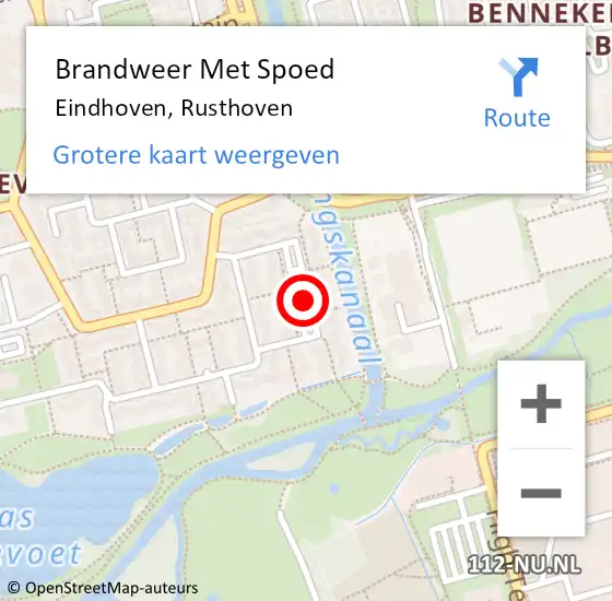 Locatie op kaart van de 112 melding: Brandweer Met Spoed Naar Eindhoven, Rusthoven op 21 augustus 2022 18:01