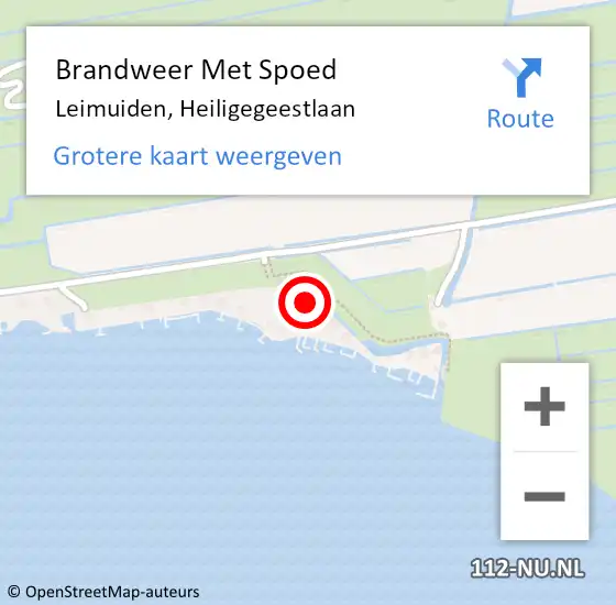 Locatie op kaart van de 112 melding: Brandweer Met Spoed Naar Leimuiden, Heiligegeestlaan op 22 augustus 2022 14:08