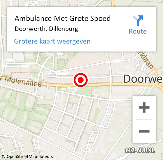 Locatie op kaart van de 112 melding: Ambulance Met Grote Spoed Naar Doorwerth, Dillenburg op 23 augustus 2022 07:05