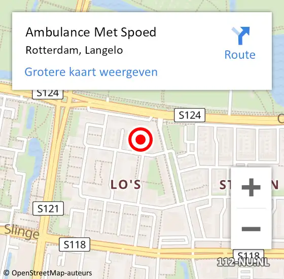 Locatie op kaart van de 112 melding: Ambulance Met Spoed Naar Rotterdam, Langelo op 23 augustus 2022 23:26