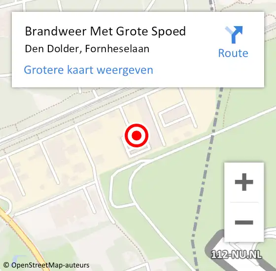 Locatie op kaart van de 112 melding: Brandweer Met Grote Spoed Naar Den Dolder, Fornheselaan op 25 augustus 2022 18:00