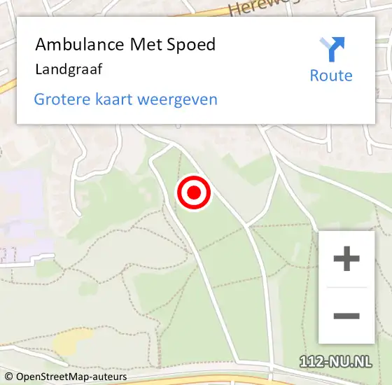 Locatie op kaart van de 112 melding: Ambulance Met Spoed Naar Landgraaf op 25 augustus 2022 18:07