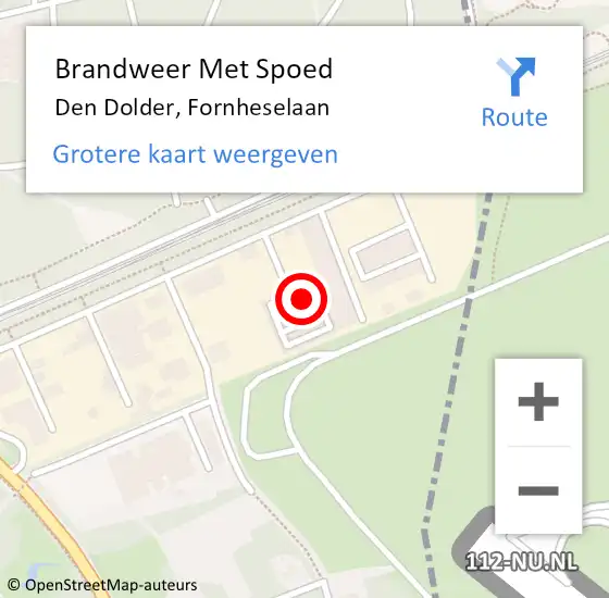 Locatie op kaart van de 112 melding: Brandweer Met Spoed Naar Den Dolder, Fornheselaan op 25 augustus 2022 19:15