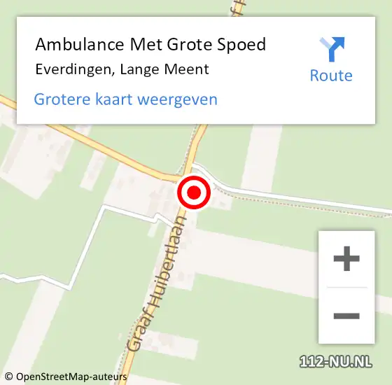 Locatie op kaart van de 112 melding: Ambulance Met Grote Spoed Naar Everdingen, Lange Meent op 27 juli 2014 17:30