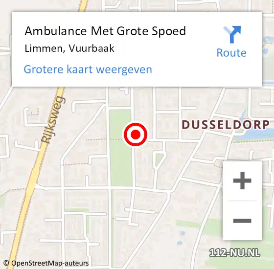 Locatie op kaart van de 112 melding: Ambulance Met Grote Spoed Naar Limmen, Vuurbaak op 26 augustus 2022 14:51