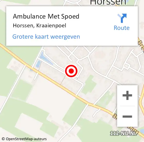 Locatie op kaart van de 112 melding: Ambulance Met Spoed Naar Horssen, Kraaienpoel op 27 augustus 2022 20:42