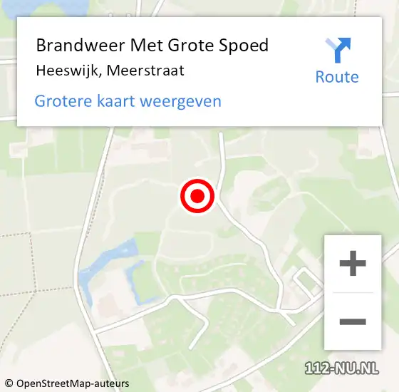 Locatie op kaart van de 112 melding: Brandweer Met Grote Spoed Naar Dinther, Meerstraat op 29 augustus 2022 02:49