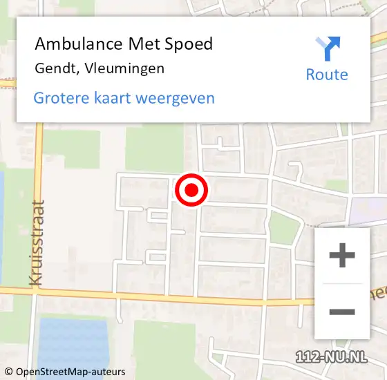 Locatie op kaart van de 112 melding: Ambulance Met Spoed Naar Gendt, Vleumingen op 29 augustus 2022 10:12