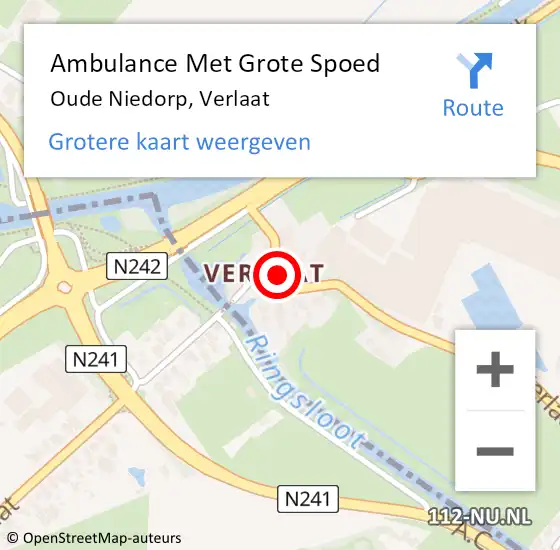 Locatie op kaart van de 112 melding: Ambulance Met Grote Spoed Naar Oude Niedorp, Verlaat op 30 augustus 2022 17:59