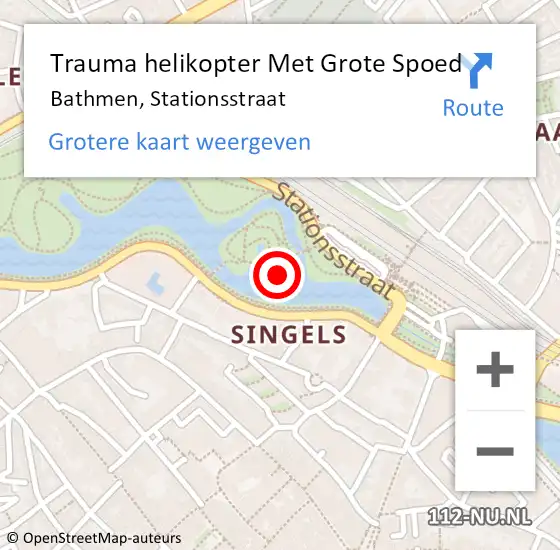 Locatie op kaart van de 112 melding: Trauma helikopter Met Grote Spoed Naar Bathmen, Stationsstraat op 30 augustus 2022 22:27