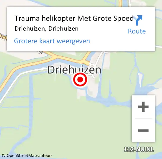 Locatie op kaart van de 112 melding: Trauma helikopter Met Grote Spoed Naar Driehuizen, Driehuizen op 31 augustus 2022 05:35
