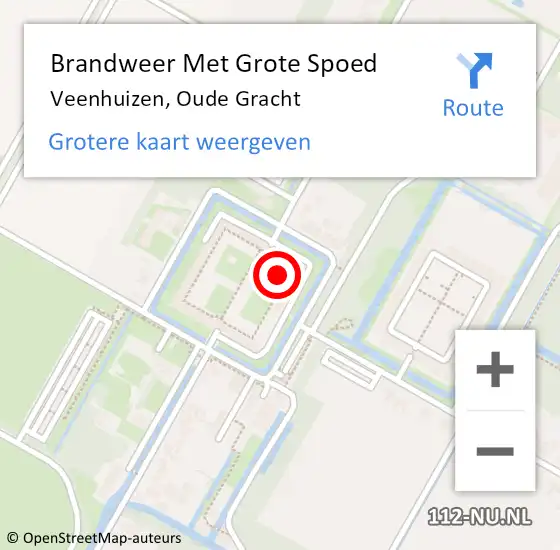 Locatie op kaart van de 112 melding: Brandweer Met Grote Spoed Naar Veenhuizen, Oude Gracht op 2 september 2022 02:40