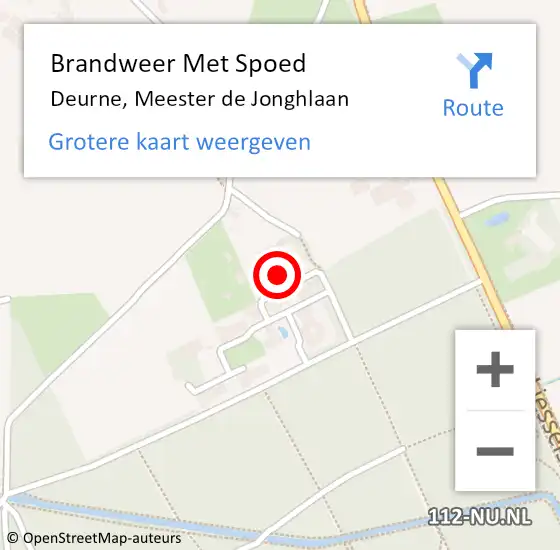 Locatie op kaart van de 112 melding: Brandweer Met Spoed Naar Deurne, Meester de Jonghlaan op 2 september 2022 18:57
