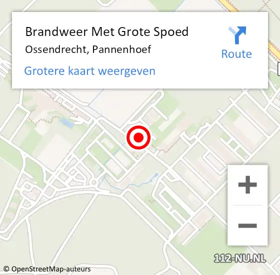 Locatie op kaart van de 112 melding: Brandweer Met Grote Spoed Naar Ossendrecht, Pannenhoef op 5 september 2022 14:46