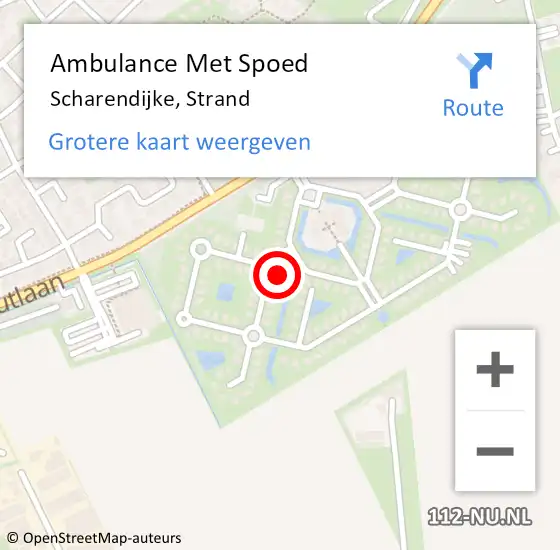 Locatie op kaart van de 112 melding: Ambulance Met Spoed Naar Scharendijke, Strand op 5 september 2022 16:29