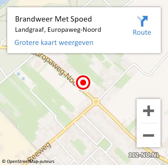 Locatie op kaart van de 112 melding: Brandweer Met Spoed Naar Landgraaf, Europaweg-Noord op 7 september 2022 15:48